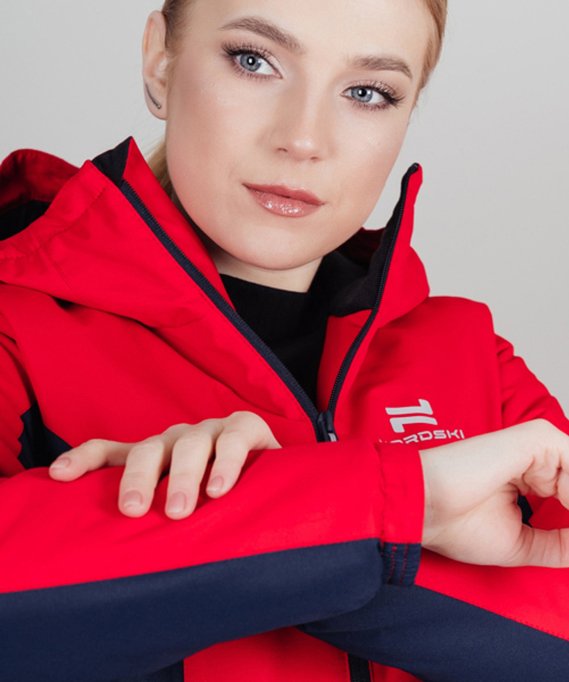Утепленная куртка NORDSKI Base Red/Black Iris W