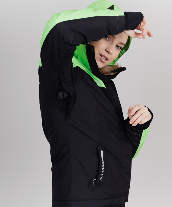 Горнолыжная куртка Nordski Extreme Black/Lime W