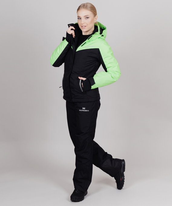 Горнолыжная куртка Nordski Extreme Black/Lime W