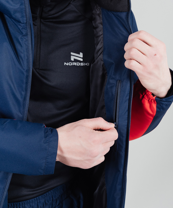Утепленная куртка NORDSKI Base Black Iris|/Red